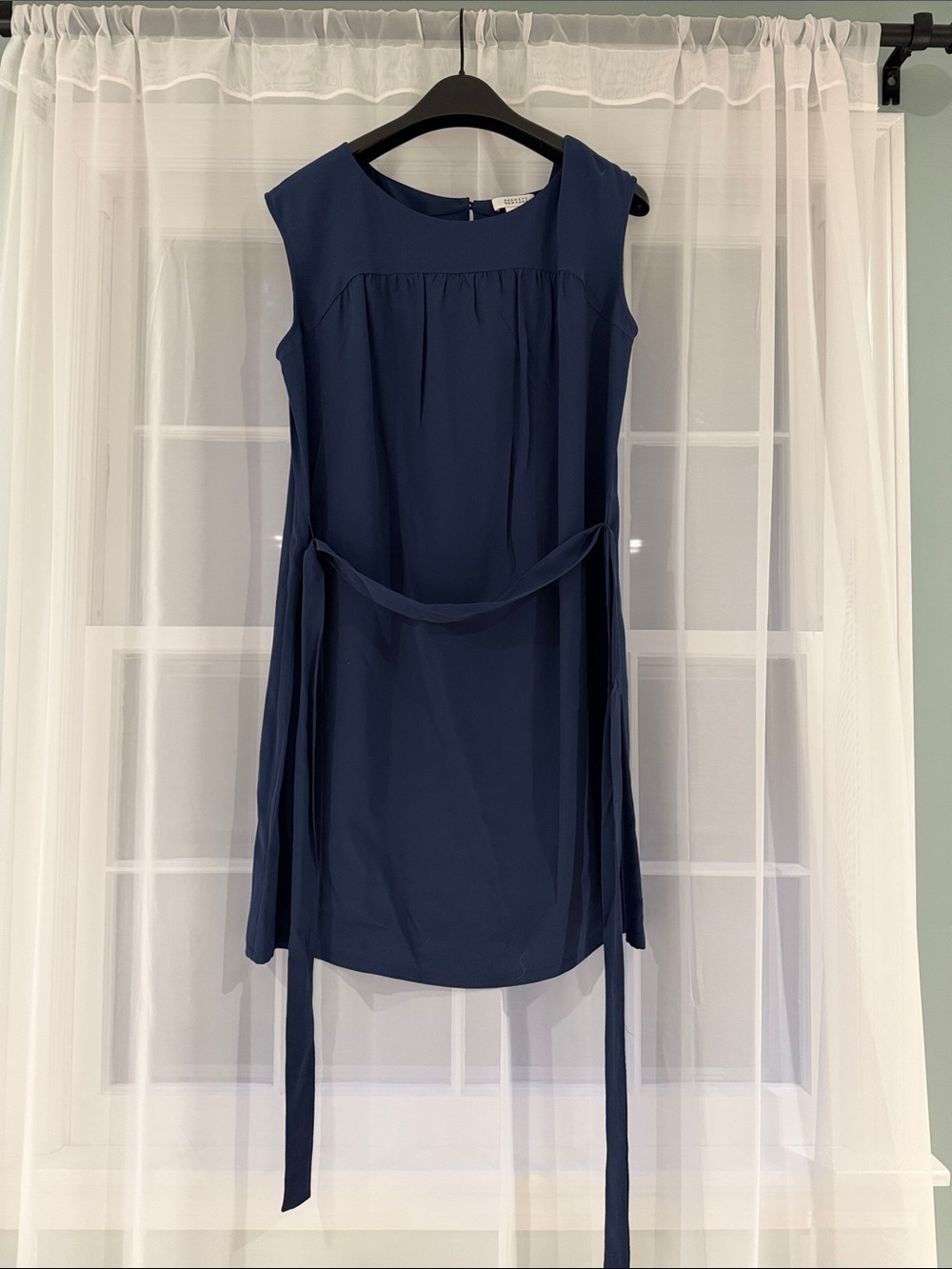 Barney’s New York Simple Navy Silk Dress - NEW WITH TAGS